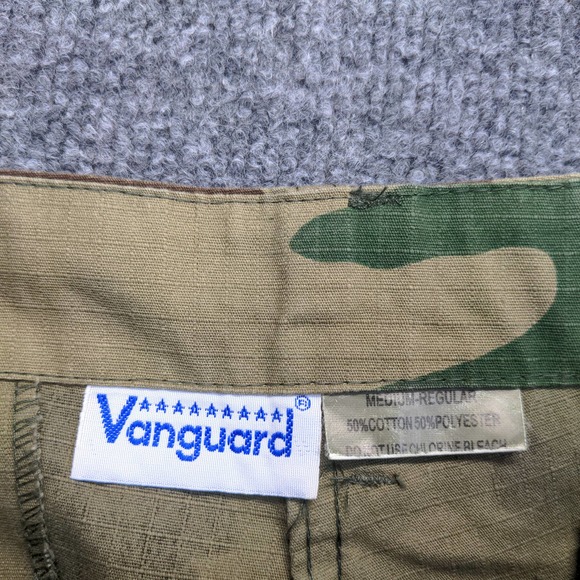 Vanguard Mens Camo Cargo Pants Camo Green Brown Size M Pockets - Picture 11 of 11